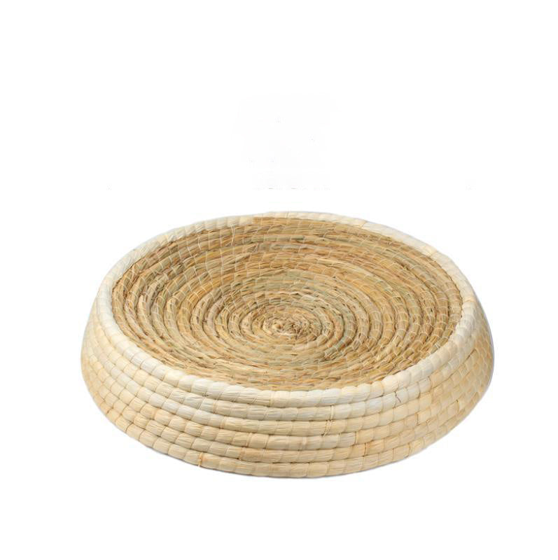 Handwoven Natural Seagrass Pet Bed - 14"