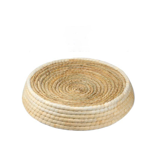 Handwoven Natural Seagrass Pet Bed - 14"